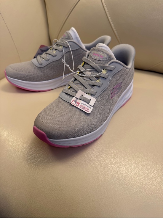 Skechers Shoes - Skechers Women’s Light Gray Athletic Sneakers with Pink Accents